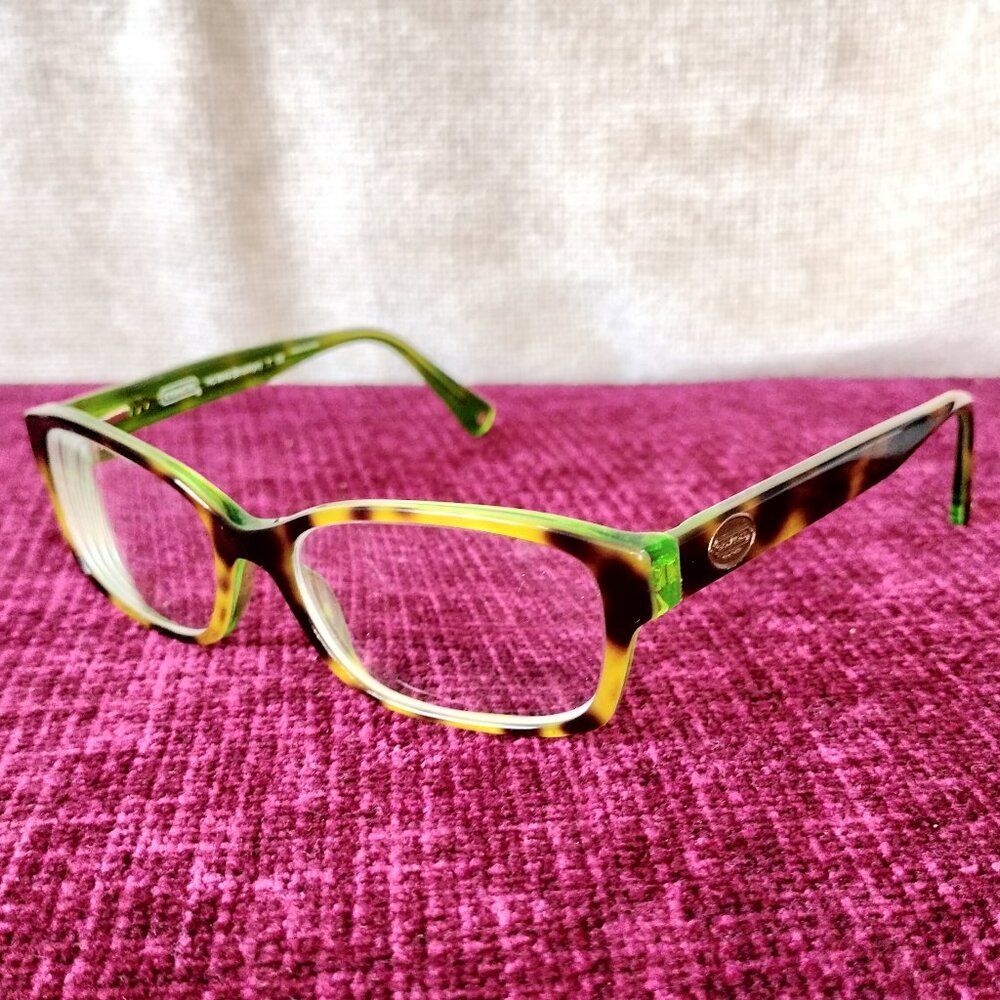 Coach Eyeglasses Frame Green Tortoise Glasses HC 6040 Brooklyn 5117 52[]16 135